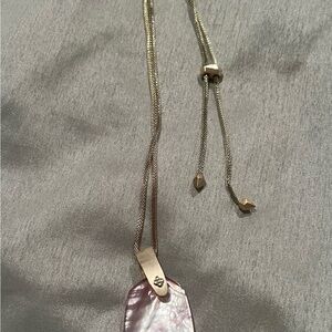 Kendra Scott Pink Shell Pendant Necklace in gold tone